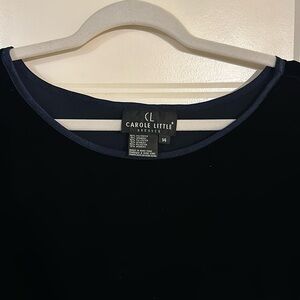 Vintage Carole Little midnight blue velvet dress